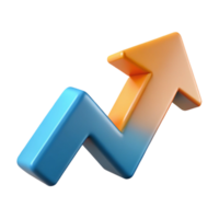 joyful striking Abstract symbol of growth. Upward-pointing arrow formed by geometric shapes. Crisp edges, with Scalable Design. fine detail png