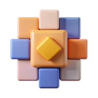 radiant signature Minimalist composition of rectangles and squares. Flat color. with Scalable Design. png