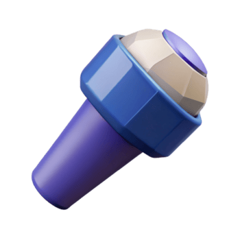 misterioso fascinante uma geométrico microfone ícone. fresco arestas, mínimo, peso único acidente vascular encefálico com escalável Projeto. artesão png