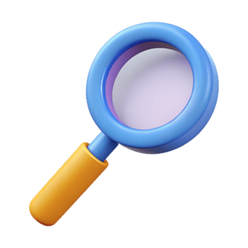 serene industrial Minimal design of a magnifying glass. Flat color, clean lines with Scalable Design. sharp png