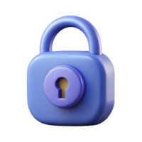 reflective alluring Lock character with a keyhole and circular body. Flat color, clean lines, minimal with Scalable Design. precision png
