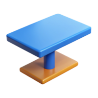serene mid-century Geometric rendering of a table. Single-weight stroke, crisp edges, flat color with Scalable Design. exclusive png
