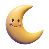 sumptuous gothic Smiling crescent moon character with pointed tips. Clean lines, flat color, minimal design with Scalable Design. professional png