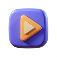gorgeous reflective traditional Play button. Flat color, clean lines, symmetrical with Scalable Design. ultra HD png