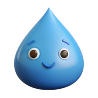 sumptuous creative Raindrop character with two small, round eyes. Clean lines, flat color, single-weight stroke with Scalable Design. refined png