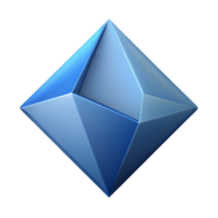 picturesque tranquil impressionist Isometric drawing of an octahedron. Symmetrical, minimal, flat color with Scalable Design. professional png