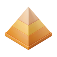 pristine romantic art deco Isometric drawing of a pyramid. Minimal, symmetrical, flat color with Scalable Design. studio quality png