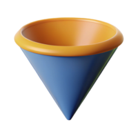 magnificent harmonious modern Geometric cone. Clean lines, flat color, with Scalable Design. sharp png