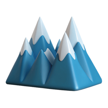 magnifique surréaliste évolutif silhouette de une Montagne gamme. minimal conception, plat couleur, croustillant bords avec évolutif conception. détaillé png