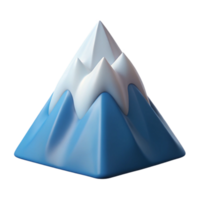 sumptuous coastal Triangular mountain with a snowy peak. Crisp edges, geometric shape, with Scalable Design. original png