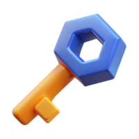 timeless urban Geometric key icon with clean lines. Flat color, with Scalable Design. authentic png