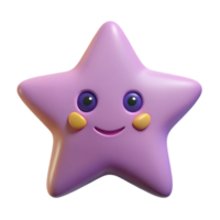 remarkable nordic Five-pointed star character with rounded points, winking eye. Symmetrical, clean lines, flat color with Scalable Design. perfect clarity png