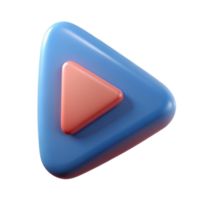 impressive whimsical retro Play button icon. Symmetrical, geometric, single-weight stroke. Flat color with Scalable Design. masterfully captured png