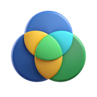 passionate extraordinary Venn diagram with overlapping circles. Geometric, scalable design, minimal with Scalable Design. flawless png