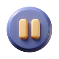 magnificent mid-century A symmetrical pause button icon. Crisp edges, single-weight stroke, with Scalable Design. expertly shot png