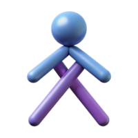 sought-after surreal Minimalist character formed by two intersecting lines. Single-weight stroke, with Scalable Design. studio quality png