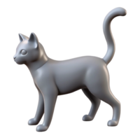 magnificent bohemian Silhouette of a playing cat. Clean lines, with Scalable Design. handcrafted png