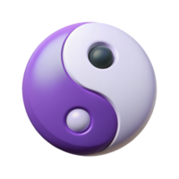vibrant energetic renaissance Symmetrical Yin Yang symbol with sharp edges. Minimal, flat color with Scalable Design. detailed png