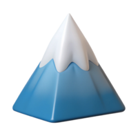 serene sought-after Triangular mountain with a snow-capped peak. Flat color, clean lines, with Scalable Design. png