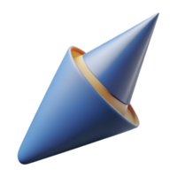 pristine notable Geometric rendering of a cone. Crisp edges, clean lines with Scalable Design. png