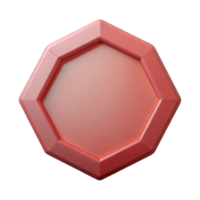 striking calm classic Geometric octagon. Stop sign shape. Clean lines, flat color. Single-weight stroke with Scalable Design. 4K png