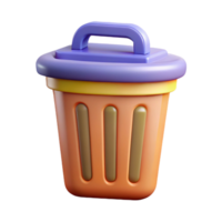 remarkable vintage A scalable trash can icon. Geometric, flat color, single-weight stroke with Scalable Design. refined png