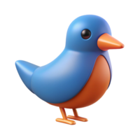 melancholic magnificent Simple bird with triangular beak, circular body. Scalable, flat color, single-weight stroke with Scalable Design. sharp png
