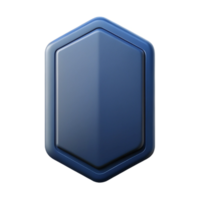 remarkable art deco Vertical rectangle badge, flat navy blue with Scalable Design. detailed png