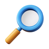 reflective captivating Magnifying glass pictogram. Crisp edges, single-weight stroke, flat color. with Scalable Design. museum quality png