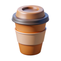 romantic dramatic Geometric coffee cup icon. Clean lines, flat color, minimal design with Scalable Design. 4K png
