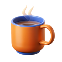 dramático imaculado uma plano cor café caneca com vapor. limpar \ limpo linhas, peso único acidente vascular encefálico com escalável Projeto. habilmente tiro png