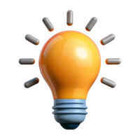 destacar creativo plano color isométrica bombilla con limpiar líneas y con escalable diseño. 8k png