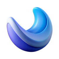 striking dreamy surreal Abstract shape resembling a wave. Clean lines and flat color. with Scalable Design. handcrafted png