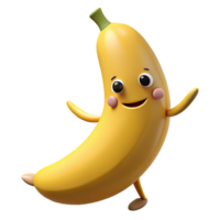 splendid modern Banana character with a curved shape. Crisp edges, minimal design, flat color with Scalable Design. genuine png