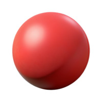 passionate striking Sphere character with a perfect round shape. Minimal, flat red color with Scalable Design. ultra HD png