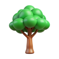 pristine whimsical surreal Single-weight stroke tree with flat green leaves. Crisp edges with Scalable Design. authentic png