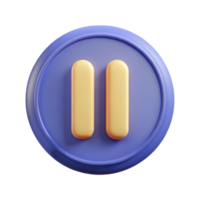 sumptuous whimsical contemporary Pause button icon. Two vertical bars. Crisp edges, flat color with Scalable Design. high quality png