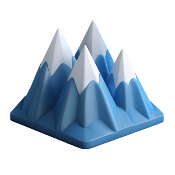 tirar o fôlego etéreo arte deco mínimo representação do uma montanha faixa. fresco arestas, plano cor com escalável Projeto. habilmente tiro png