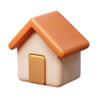 striking inspired House character with a square base and triangular roof. Flat color, minimal design with Scalable Design. png