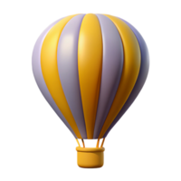 magnificent dreamy geometric Flat color silhouette of a hot air balloon. Crisp edges, minimal design with Scalable Design. studio quality png