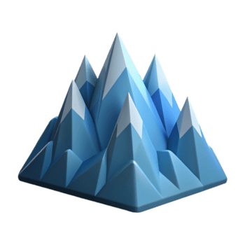 remarquable abstrait géométrique le rendu de une Montagne gamme. croustillant bords, poids unique accident vasculaire cérébral, plat Couleur avec évolutif conception. musée qualité png