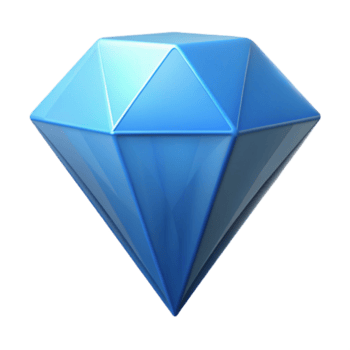 pitoresco surreal geométrico diamante forma com fresco arestas. plano cor, mínimo Projeto com escalável Projeto. impecável png