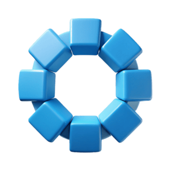 serene tranquil mid-century Circular arrangement of rectangles, scalable, geometric with Scalable Design. sharp png