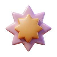 unforgettable futuristic Starburst badge with eight points. Minimal, flat color, crisp edges with Scalable Design. flawless png
