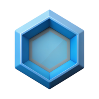 distinctive industrial Geometric hexagon shape. Crisp edges, flat color, single-weight stroke with Scalable Design. studio quality png