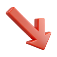 picturesque dreamy minimalist Downward trending arrow with a sharp point. Clean lines, minimal with Scalable Design. high quality png