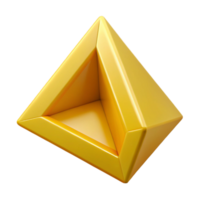 rare organic Geometric triangle with clean lines. Flat yellow color. with Scalable Design. refined png