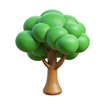 tranquillo, calmo allettante croccante bordi delineando un' stilizzato albero. scalabile, piatto colore con scalabile design. croccante png