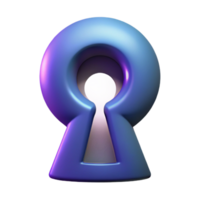 radiant unforgettable Keyhole shape with a gradient of circles inside. Geometric, with Scalable Design. png