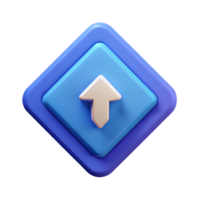 melancholic picturesque Diamond badge, simple arrow pointing up. Flat color, minimal, crisp edges with Scalable Design. 4K png